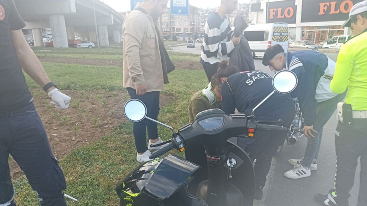 Dengesini kaybeden motosiklet sürücüsü yaralandı Zonguldak Pusula Son