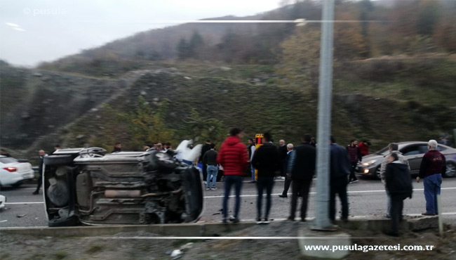 Tünel çıkışında kaza Yaralılar var Zonguldak Pusula Son Dakika Haberleri