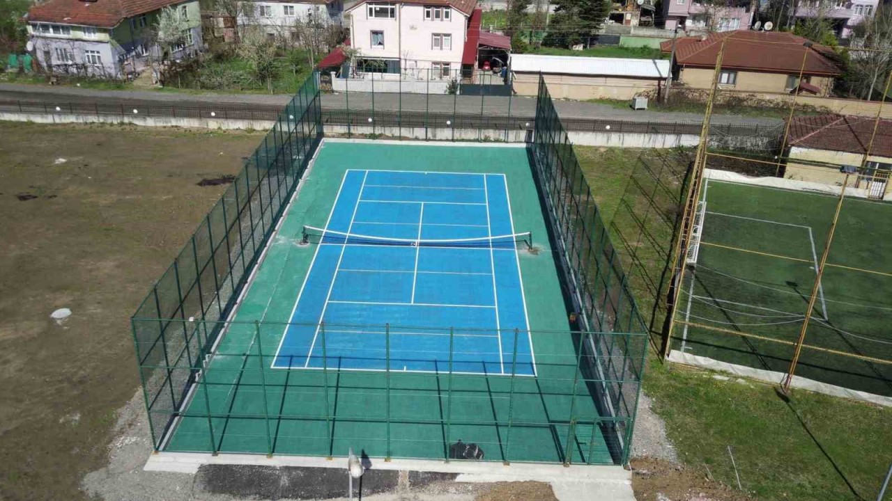 Cumayerine tenis kortu yapıldı Zonguldak Pusula Son Dakika Haberleri