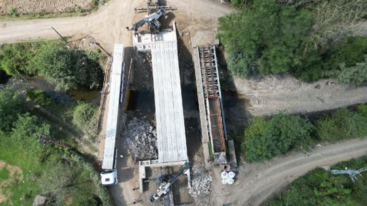Merakla beklenen köprü inşaatında sona gelindi