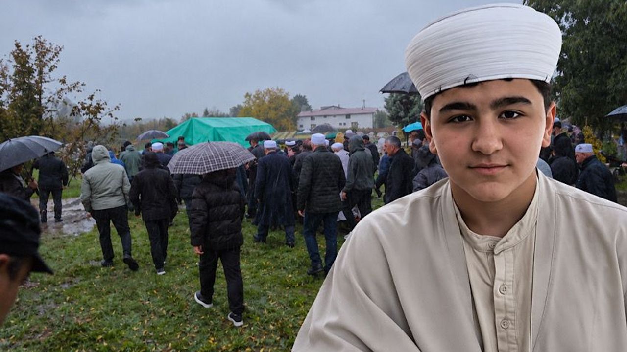 Selde akıma kapılan 14 yaşındaki hafız Mahmud son yolculuğuna uğurlandı