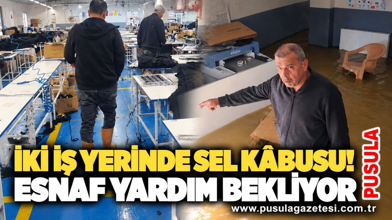 İki iş yerinde sel kâbusu! Esnaf yardım bekliyor