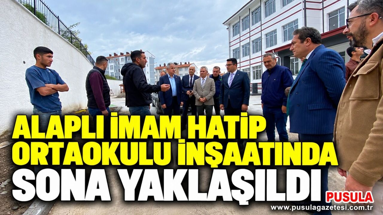 Alaplı İmam Hatip Ortaokulu inşaatında sona yaklaşıldı