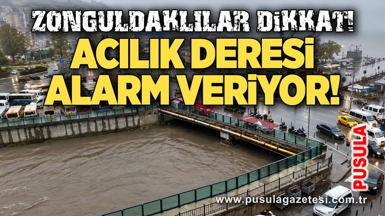 Zonguldaklılar dikkat! Acılık Deresi alarm veriyor