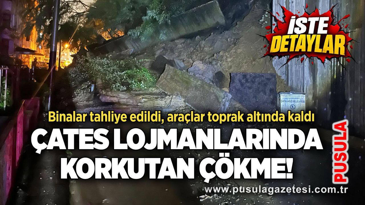 ÇATES lojmanlarında korkutan çökme! Binalar tahliye edildi, araçlar toprak altında kaldı