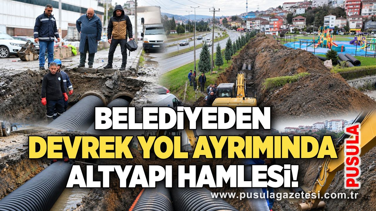 Belediyeden Devrek yol ayrımında altyapı hamlesi!