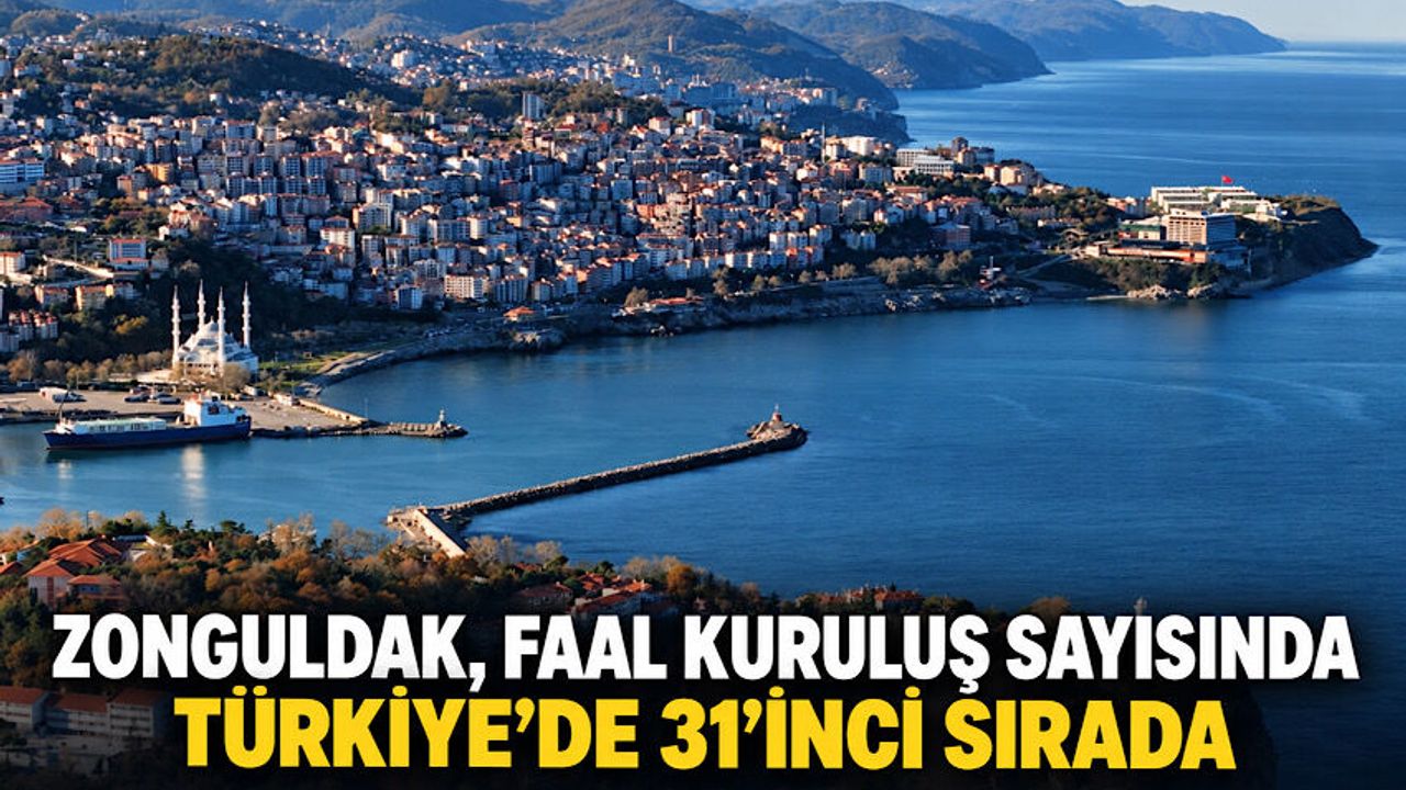 Zonguldak, faal kuruluş sayısında Türkiye’de 31’inci sırada