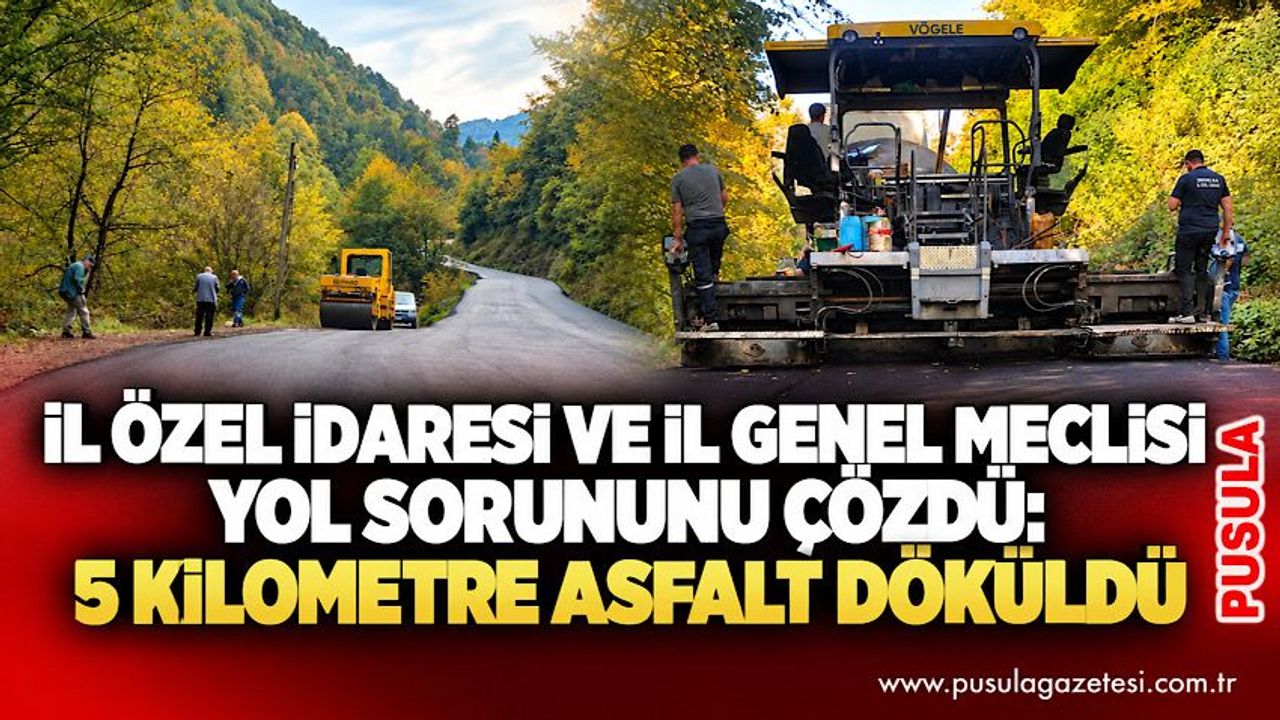 İl Özel İdaresi ve İl Genel Meclisi yol sorununu çözdü: 5 kilometre asfalt döküldü