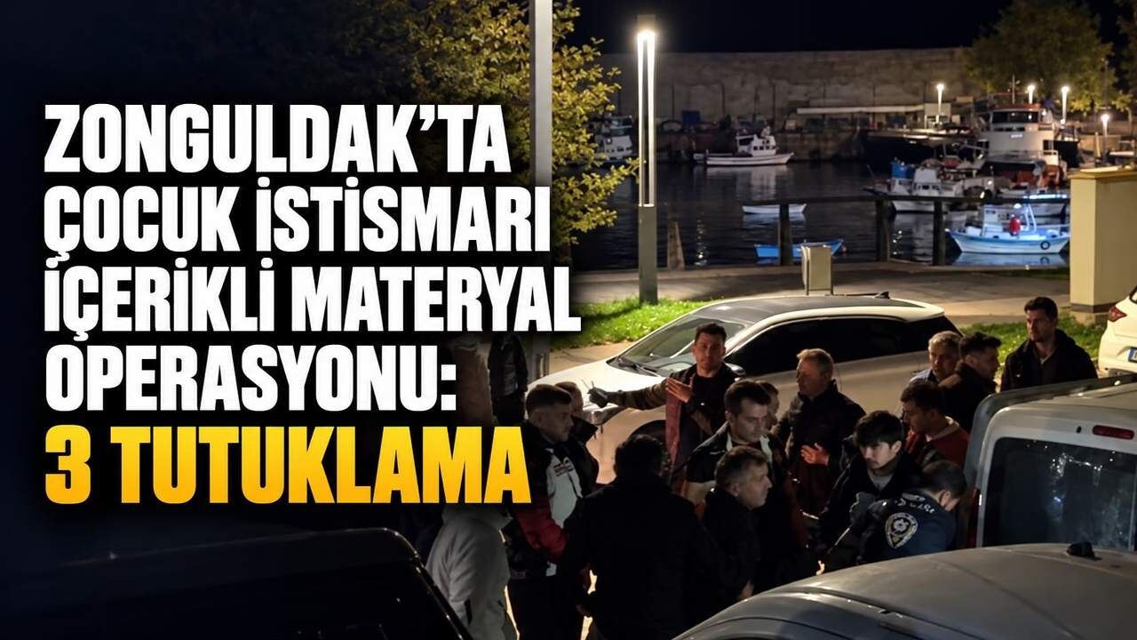 Zonguldak'ta çocuk istismarı içerikli materyal operasyonu: 3 tutuklama