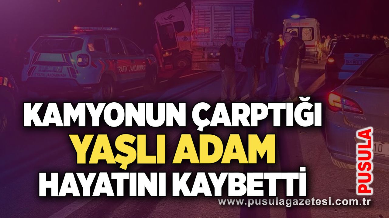 Kamyonun çarptığı yaşlı adam hayatını kaybetti