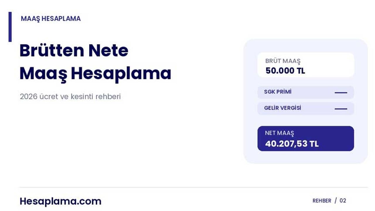 Brütten Nete Maaş Hesaplama: 2026'da Maaş Kesintileri ve Vergi Dilimleri Net Ücreti Nasıl Etkiliyor?