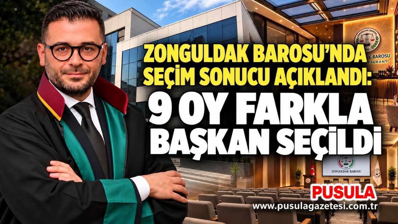 Zonguldak Barosu’nda seçim sonucu açıklandı: 9 oy farkla başkan seçildi