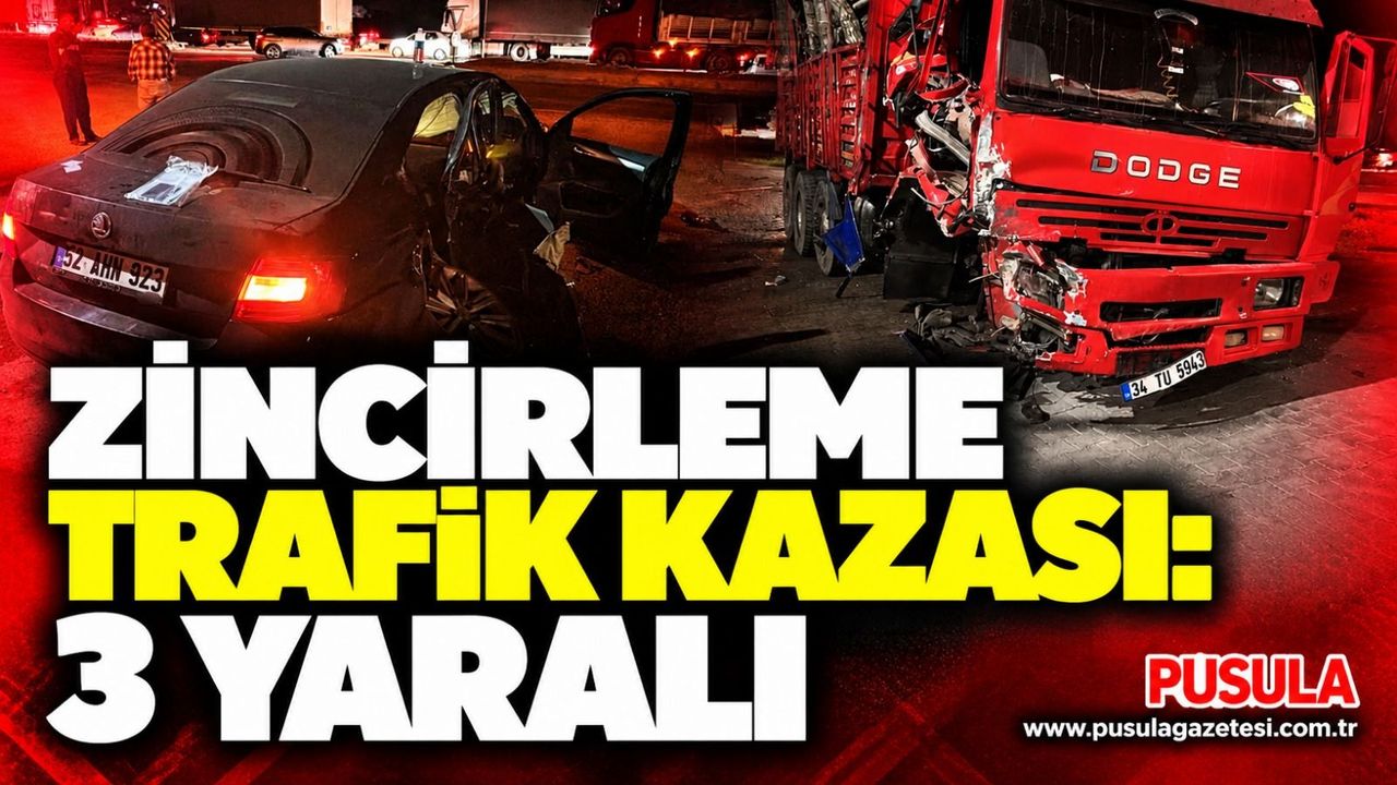 Zincirleme trafik kazası: 3 yaralı