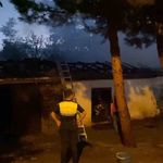 Alevlere teslim olan müştemilat kamerada
