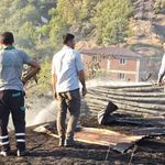 Aynı bölgede ikinci orman yangını: 5 samanlık küle döndü