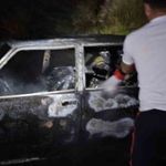 Seyir halindeki Fiat Tofaş otomobil alev alev yandı