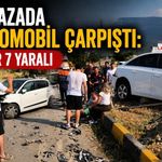 Feci kazada iki otomobil çarpıştı: 1'i ağır 7 yaralı