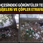 Okul bahçesindeki görüntüler tepki çekti: Alkol şişeleri ve çöpler etrafa saçıldı