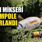Beton mikseri şarampole yuvarlandı