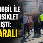 Otomobil ile motosiklet çarpıştı: 1 yaralı