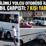 Kilimli yolcu otobüsü ile otomobil çarpıştı: 7 kişi yaralandı