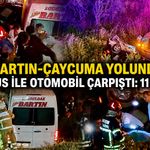 Bartın-Çaycuma yolunda minibüs ile otomobil çarpıştı: 11 yaralı