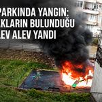 Çocuk parkında yangın: Salıncakların bulunduğu alan alev alev yandı