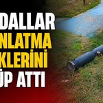 Vandallar aydınlatma direklerini söküp attı