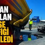 Tırdan ayrılan dorse trafiği kilitledi