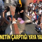 Kamyonetin çarptığı yaya yaralandı