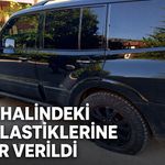 Park halindeki cipin lastiklerine zarar verildi