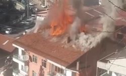 Çaydamar’da 4 katlı binada yangın!