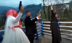 Düğün konvoyunda damat ve gelinin ‘pes’ dedirten görüntüleri