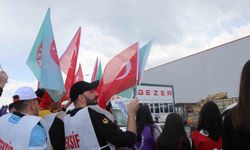 Fabrika işçileri eylemde