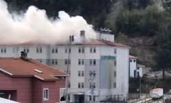 Öğretmenevinde korkutan yangın