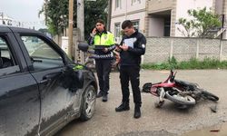 Otomobil ile elektrikli bisiklet çarpıştı: 1 yaralı