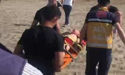 Serinlemek için suya girdi boğulma tehlikesi yaşadı