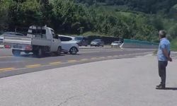 Yoğunluğu çekmek isterken önünde kaza oldu
