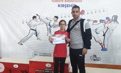 Körfezli Leylanur karate şampiyonasında Türkiye üçüncüsü oldu