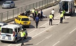 Ticari taksi motosikletle çarpıştı: 1 yaralı