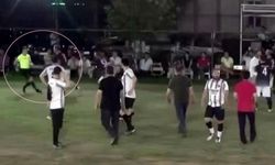 Karışan yeşil sahadan hakem işte böyle kaçtı