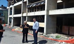 Mithatpaşa İlkokulu inşaatını incelediler