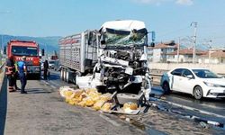 Işıkta duran tıra arkadan çarptı: O anlar kameraya yansıdı