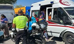 Dengesini kaybederek düşen motosiklet sürücüsü yaralandı
