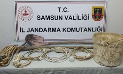 Metruk binada define kazısı yapan baba-oğula suçüstü