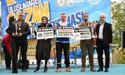 Sazan tutma yarışmasında dereceye girenler ödülüne kavuştu