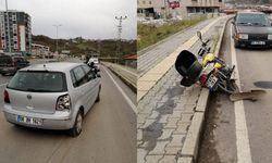 Otomobil ile motosikletin çarpıştığı kazada bir kişi yaralandı