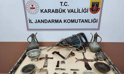 Evinin bahçesinde kaçak define kazısı yaparken suçüstü yakalandı