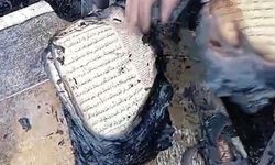 3 konteyner küle dönerken Kur’an-ı Kerim’in sayfaları yanmadı