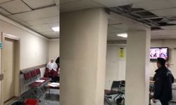Hastalar isyan etti: Tavanı çöken hastaneyi su bastı